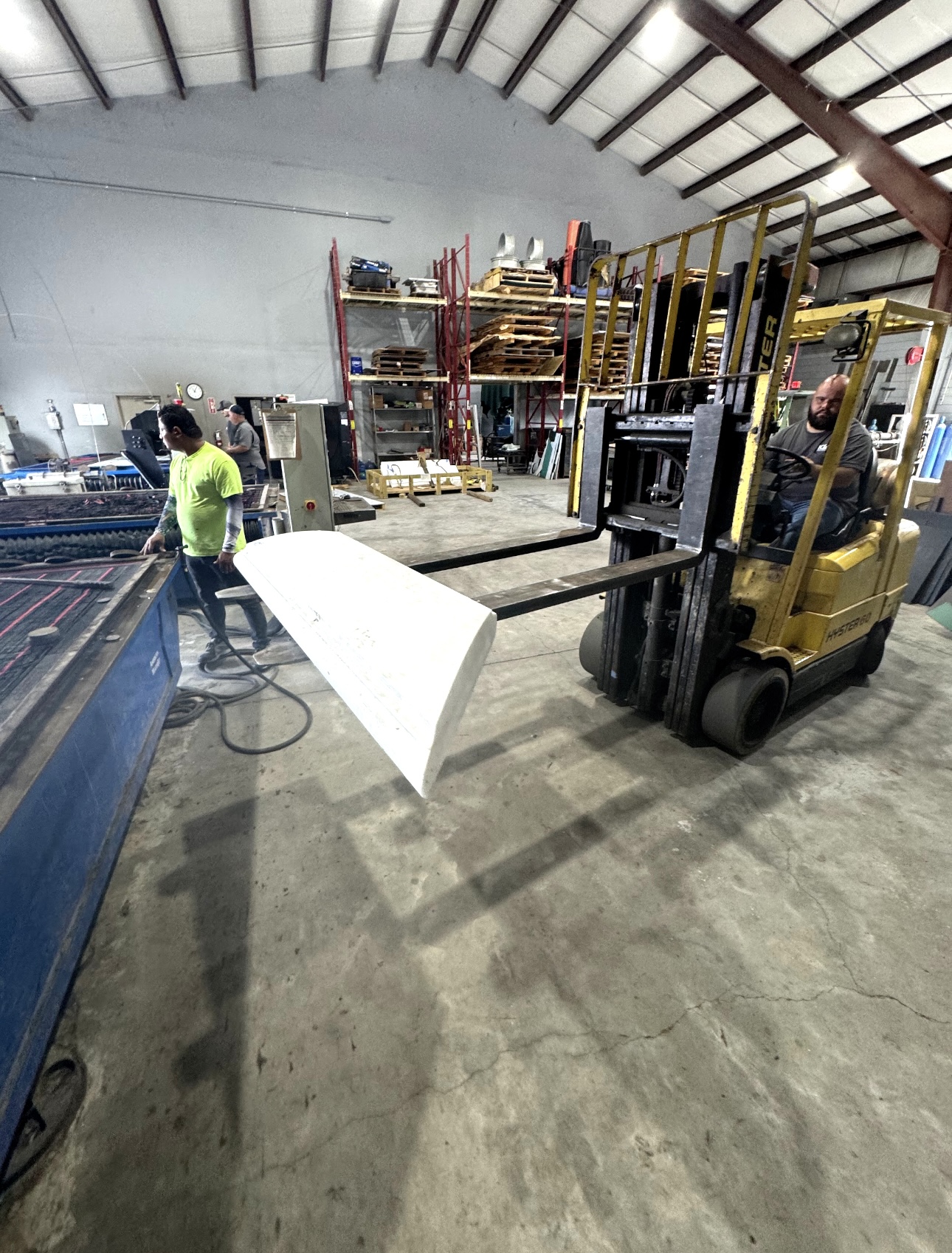 Field documentation of marble and stone construction work managed by Eduardo Munoz Perez JR