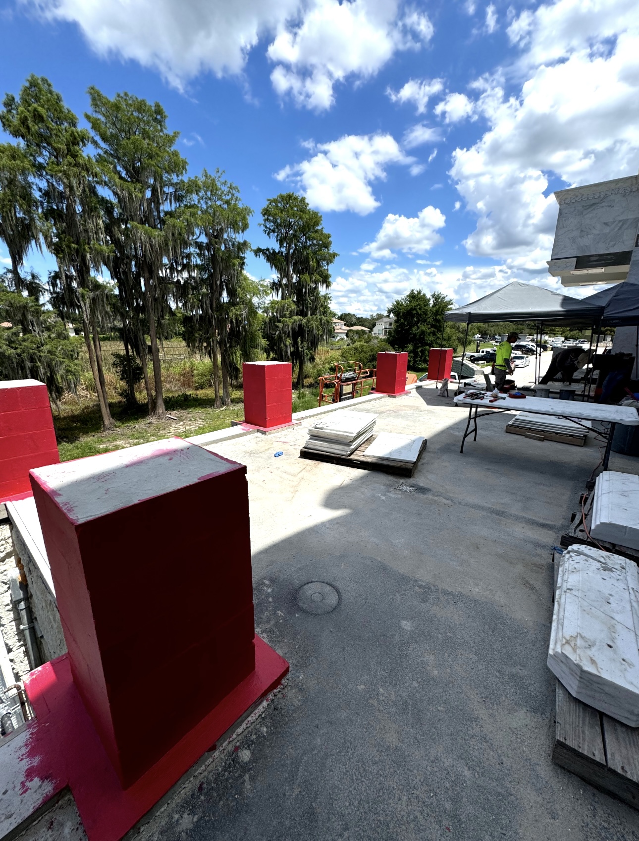 Material staging and installation sequencing